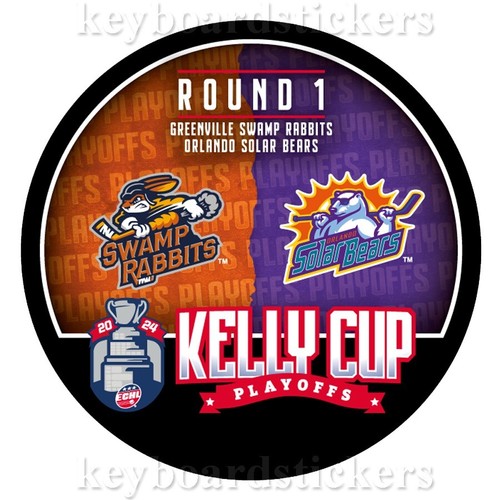ECHL 2024 Kelly Cup Playoffs Dueling Puck Swamp Rabbits Vs Orlando echl-2024-kelly-cup-playoffs-dueling-puck-swamp-rabbits-vs-orlando