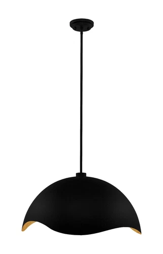 George Kovacs Eclos One Light Pendant, Sand Coal W/Gold Leaf - Picture 5 of 5