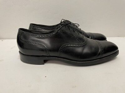 BOSTONIAN FOOTSAVER Made in USA Brogue Cap Toe in Black Size  display picture 2