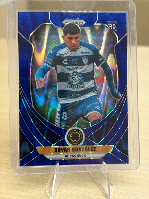 2025 Prizm FIFA Club World Cup Bryan Gonzalez Blue Pulsar /275 RC #144 Pachuca