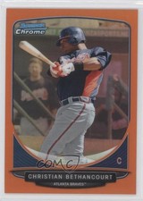 2013 Bowman Prospects Chrome Orange Refractor 18/25 Christian Bethancourt 1b8