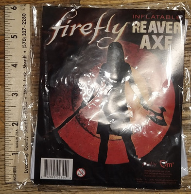 Firefly River Tam's Inflatable Reaver Axe Loot Cargo Crate May 2017 Serenity Qmx