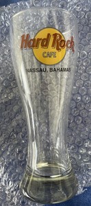 Hard Rock Cafe 20 ounce Pilsner Beer Glass Nassau, Bahamas