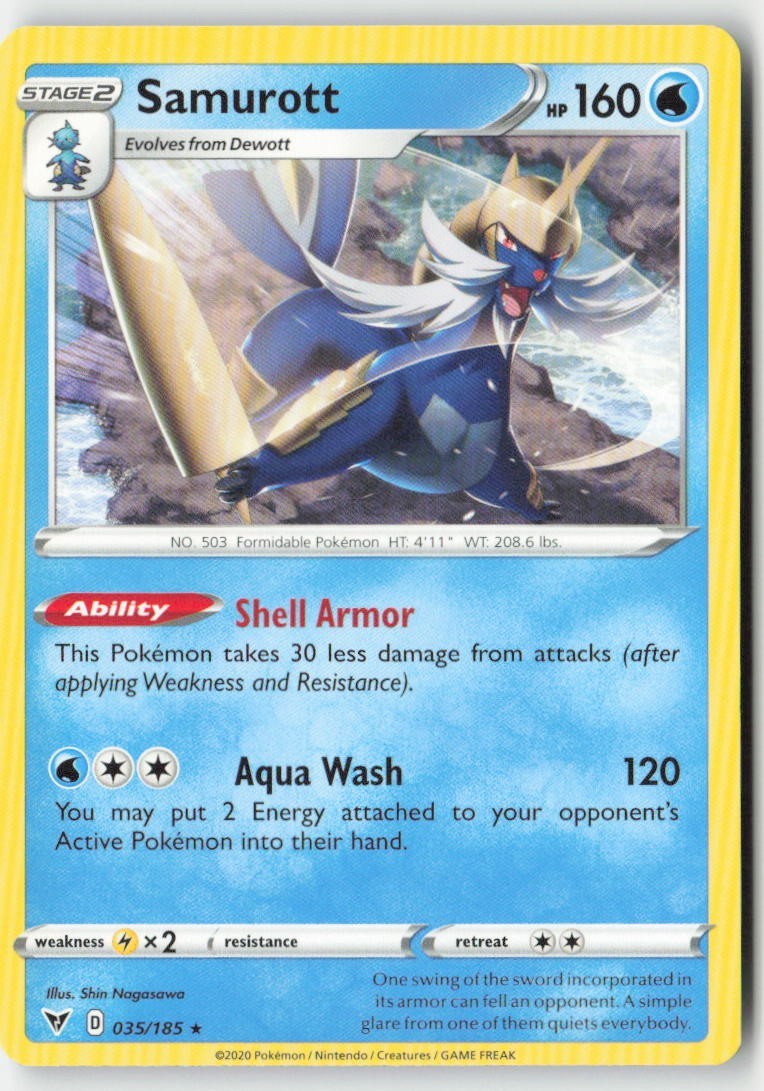Samurott 35/185 Rare MP Regular - Vivid Voltage
