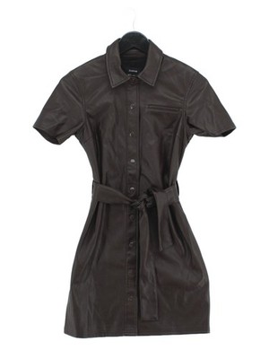 Firetrap Shirt Mini Dress UK8 in Brown