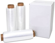 18" x1500' 80 Gauge 2 Roll Pallet-Wrap Stretch Film Hand Shrink Wrap 1500FT