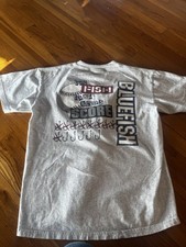 Vintage Lee Sports Bridgeport Bluefish Gray Shirt M Fish That Keeps Score CT