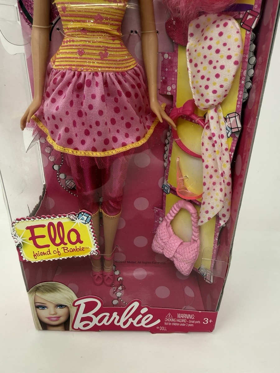 NIB Ella Friend of Barbie Cancer Survivor Chemotherapy Bald w Wigs