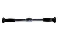 York Barbell 20 Chrome Revolving Straight-Bar with Rubber Ergo Grips - Cable