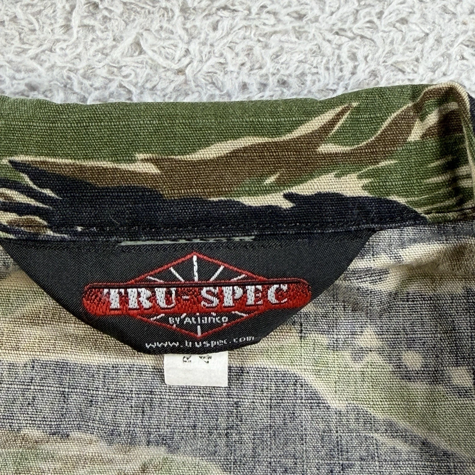 Vintage Tru-Spec Jacket Mens Medium Tiger Stripe Camo Regular Military BDU - product detail image 2