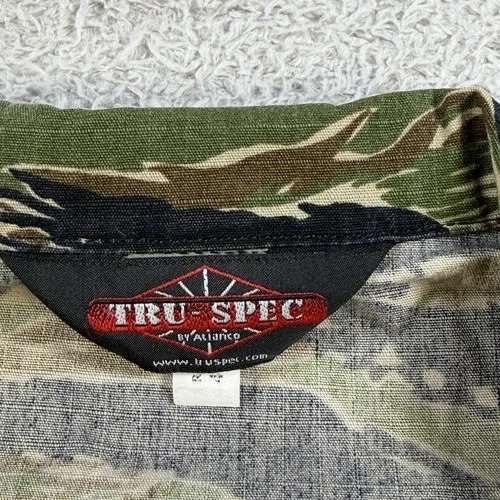 Vintage Tru-Spec Jacket Mens Medium Tiger Stripe Camo Regular Military BDU image 2