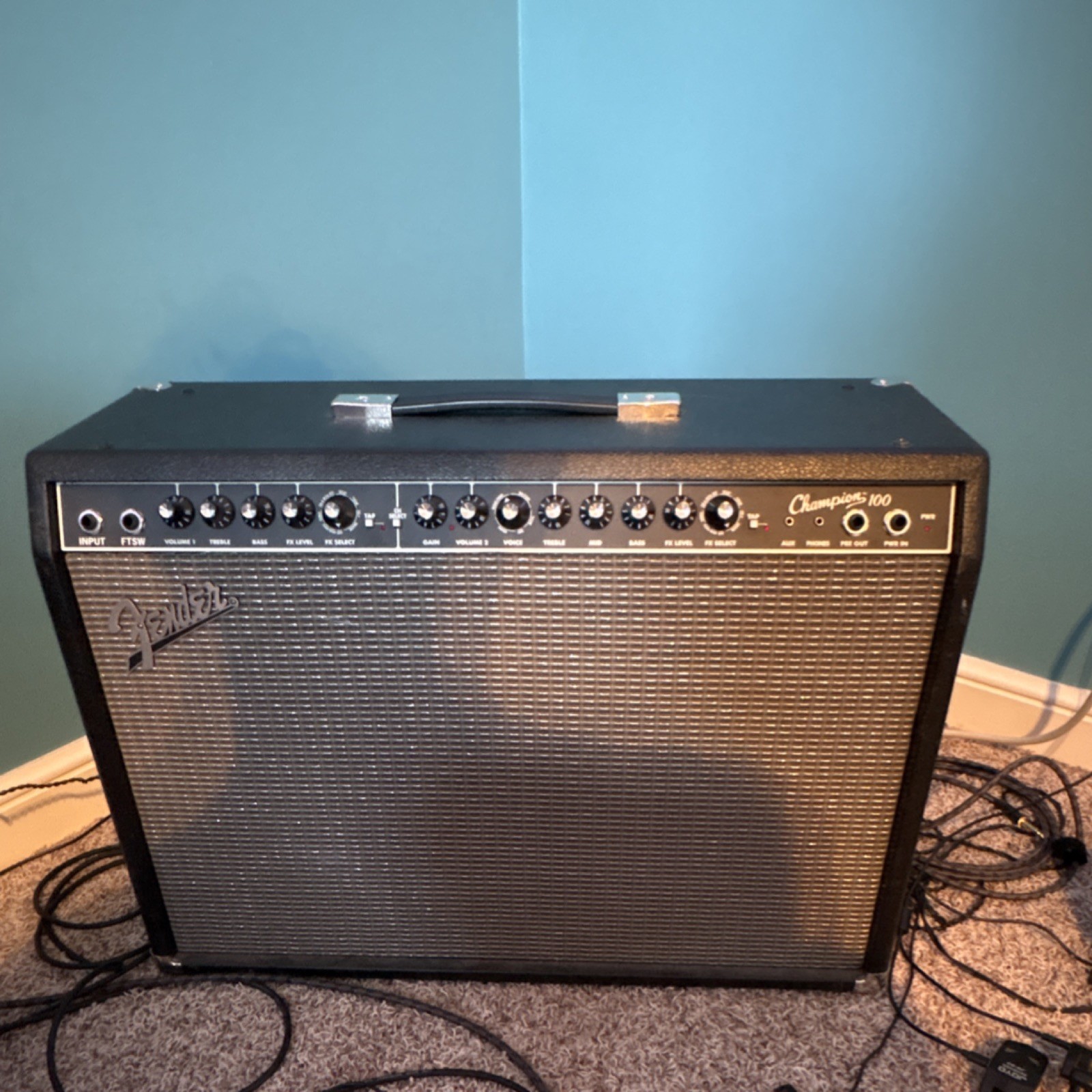 Fender Champion 100 Combo Solid State 100W Guitar Amp 2 Chan