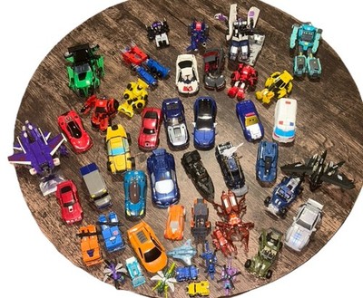 Large Transformers lot mostly complete figures in good-fair condition