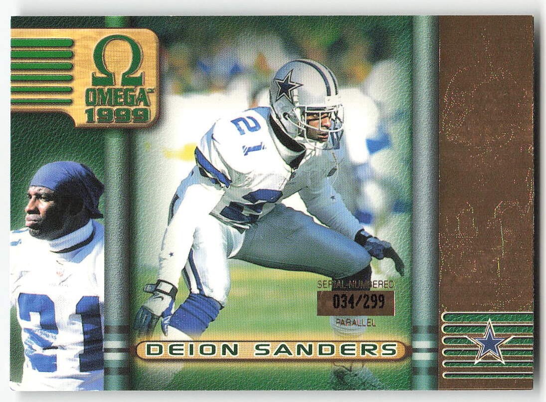 1999 Pacific Omega #70 Deion Sanders FOOTBALL Dallas Cowboys