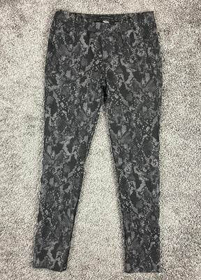 Sanctuary Grease Leggings Black Charcoal Snake Print Skinny Stretch Pants  Sz S