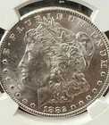 1882-CC Morgan NGC MS-64 Lovely Bright White Silver Dollar Coin Carson City Mint