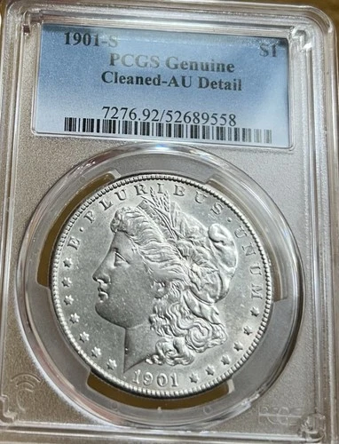 1901-S Morgan Silver Dollar PCGS AU Detail $1