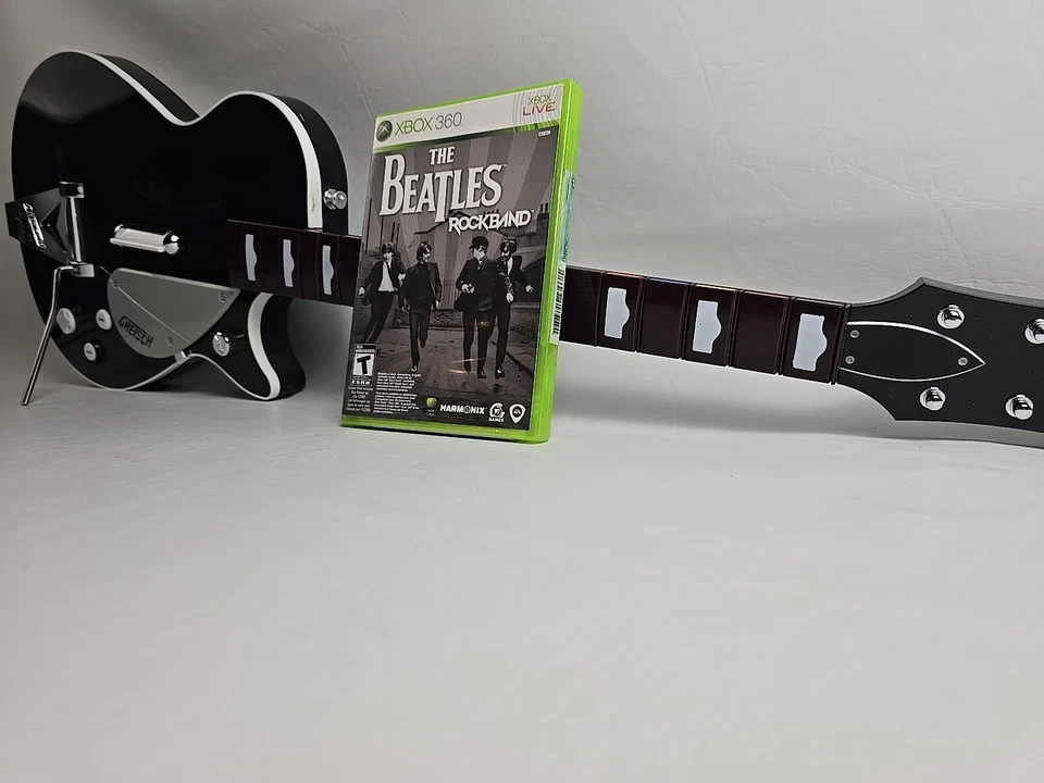 Controlador de Guitarra Gretsch Rock Band THE BEATLES + Paquete de Juego (Xbox 360) Probado Foto 3 de 4