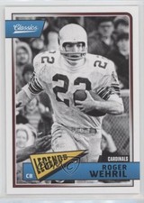 2018 Panini Classics Legends Roger Wehrli #146 HOF 0w8