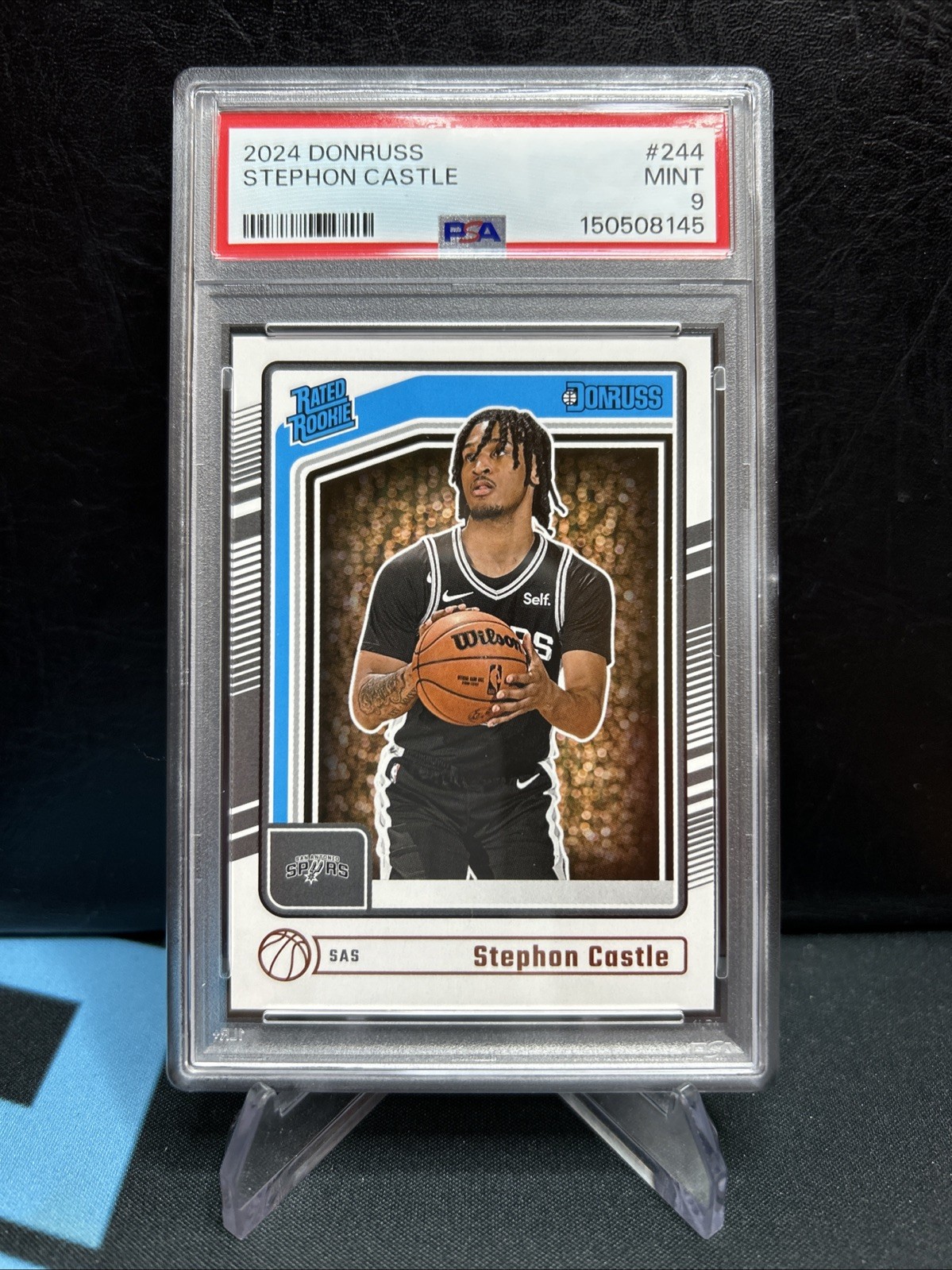 STEPHON CASTLE 2024-25 Panini Donruss #244 RATED ROOKIE RC ROY PSA 9