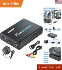 HDMI to S-Video RCA Composite Converter for Projectors TVs - Includes Cables