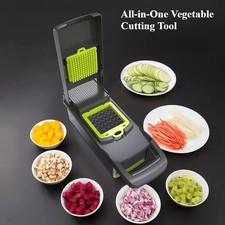 Multi Functional Kitchen Tools for Fruits and Vegetables: Potato Chopper, Slicer