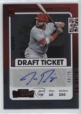 2021 Panini Contenders Rookie 2 Draft Ticket Red 49/75 Jose Rojas #194 Auto ms9