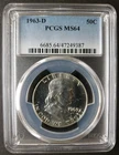 1963 D 50c Franklin Silver Half Dollar PCGS MS64