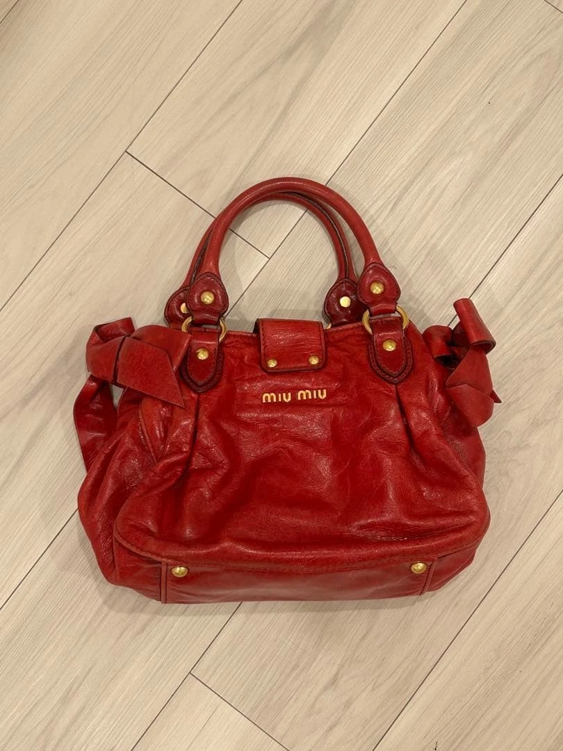 25+ Miu Miu Women's Bow Leather Exterior Bags & Handbags for sale