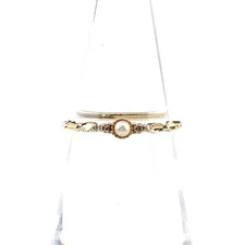 agete pearl design ring YG YellowGold ring melee diamond Ring K14 Pearl diam...