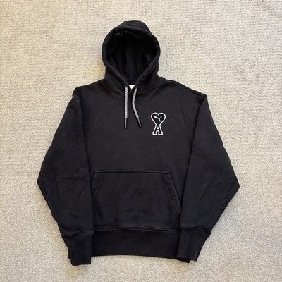 PUMA x Ami Paris Alexandre Mattiussi Hoodie Heart Logo Black Men s Size Small