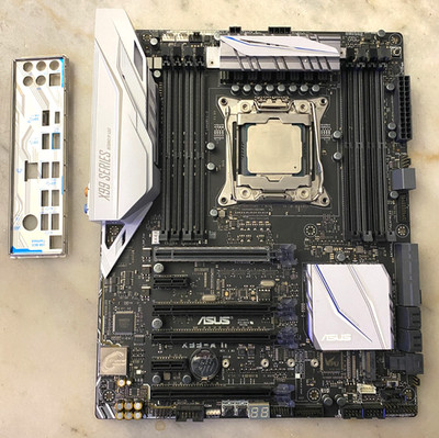 ASUS X99-A II Intel Motherboard with i7-5820K CPU & IO Shield :For Parts/Repair: