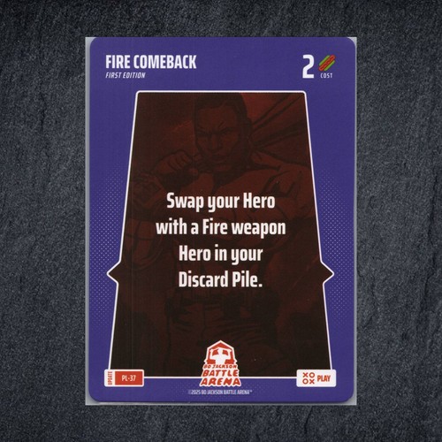2025 Bo Jackson Battle Arena Update Play Card PL-37 FIRE COMEBACK