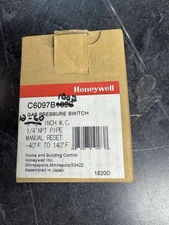 Honeywell C6097B1002 Gas Pressure Switch 1/4in Npt 12-60in-h2o 120-240v-ac