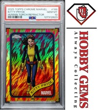 KITTY PRYDE PSA 10 2025 Topps Chrome Marvel Human Torch Refractor #188 8/39