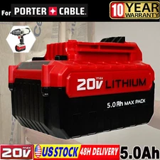 20V 5000mAh For Porter Cable PCC681L 20 VOLT MAX Lithium-Ion Battery PCC685L NEW