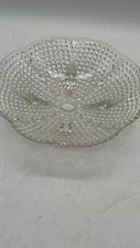 Beautiful Hazel Atlas Glass Clear Hobnail Open Candy Footed Tidbit Dish 