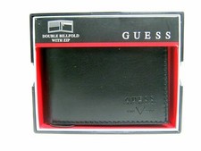 GUESS MEN'S DOUBLE BILLFOLD BLACK CREDIT CARD ID WALLET