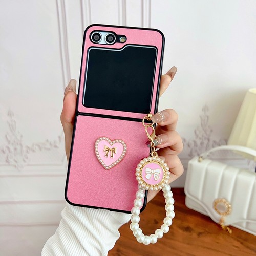 For Samsung Galaxy Z Flip5/4/3 Phone Case Luxury Leather Shockproof Flip Cover - Picture 21 of 27