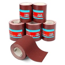 SHALL Sandpaper Sanding Roll Abrasive 60 - 240 Grit ,5 x 9.3cm x 5m