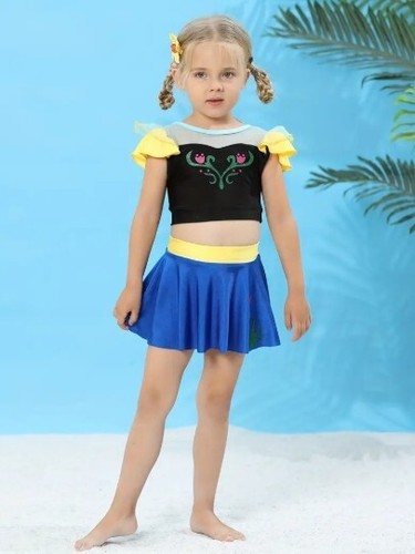 NEW Boutique Princess Ana Frozen Girls Bikini Swimsuit - Picture 3 of 4