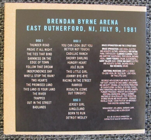 Bruce Springsteen - East Rutherford 09.07.1981 - Live (3CDs) - Bild 2 von 4