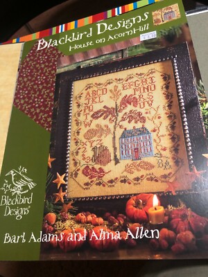 Blackbird Designs - House On Acorn Hill - Cross Stitch Chart - RARE OOP RARITÄT - 