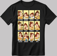 Disney Princes Moods Short Sleeve W/B Men / Women T Shirt C538