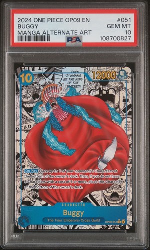 OP09-051 One Piece TCG BUGGY Manga Emperors in the New World PSA 10 #2