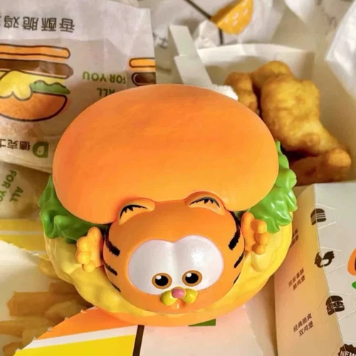 2024 Dicos Kindertag Garfield Hamburger Happy Meal Spielzeug Neu in Verpackung Squeeze Pinch - Bild 2 von 4
