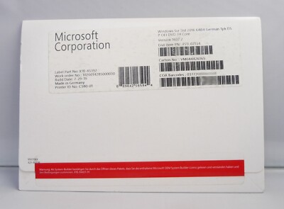 Microsoft Windows Server 2016 Standard - SB/OEM-Vollversion mit DVD -24 Core-NEU