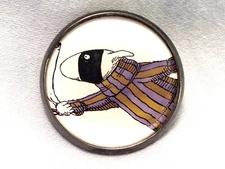 1" Edward Gorey Illustration Dog Burglar Literary Nonsense Book Sew Button EG72