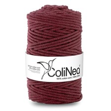 ColiNea Baumwollkordel mit Baumwollkern Geflochten Schnur 5mm/100m Viele Farben