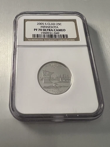 2005 S 25c Clad Minnesota State 25c NGC PF70 Ultra Cameo PROOF AWESOME STRIKE
